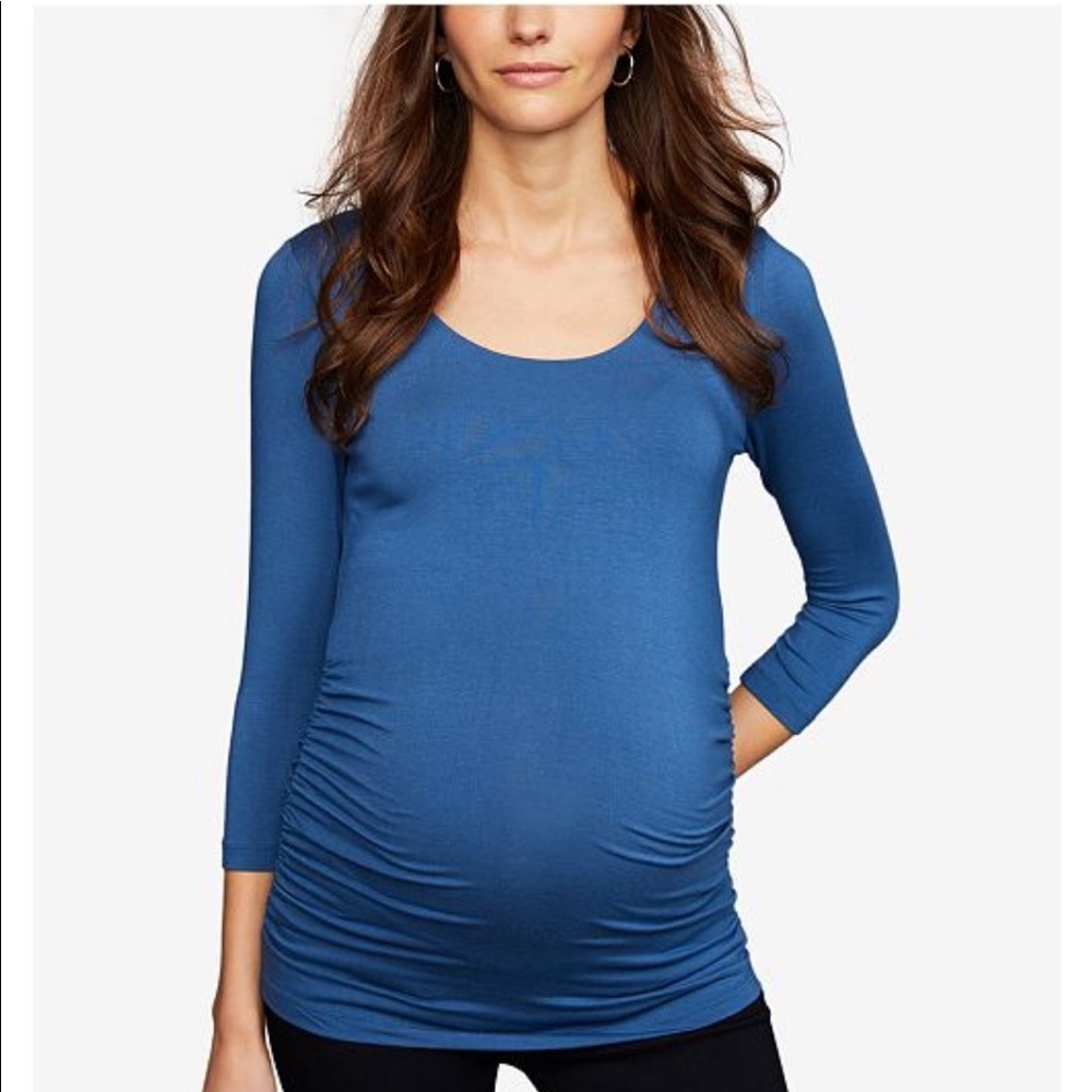 Pea in the pod ruched maternity top